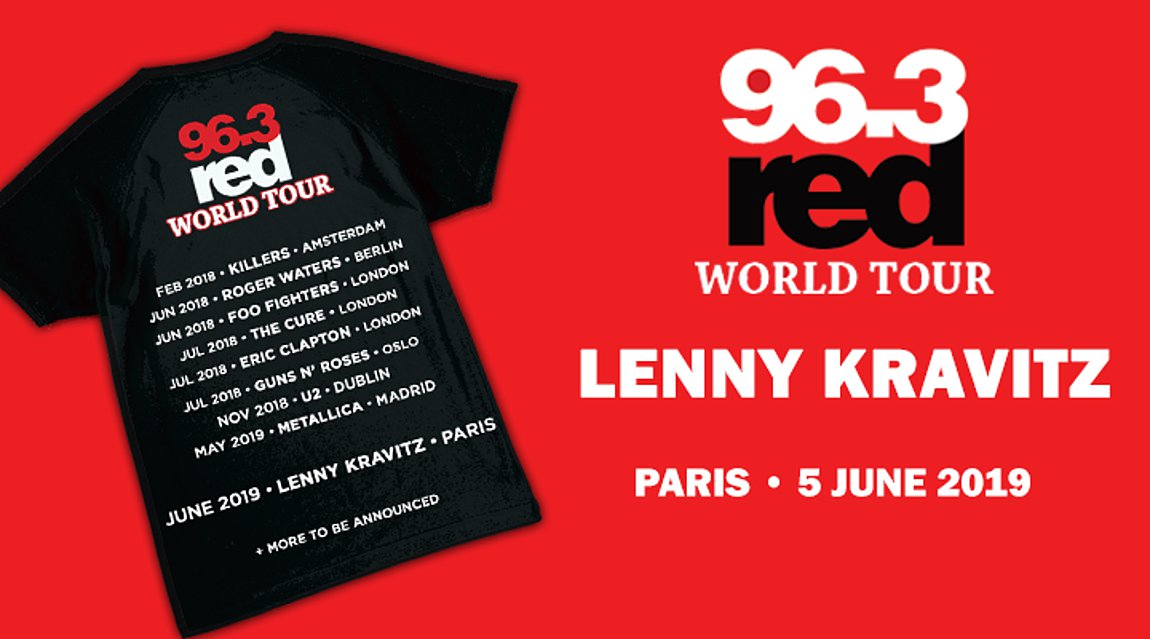 Διαγωνισμός Red World Tour: Lenny Kravitz Live στο Παρίσι