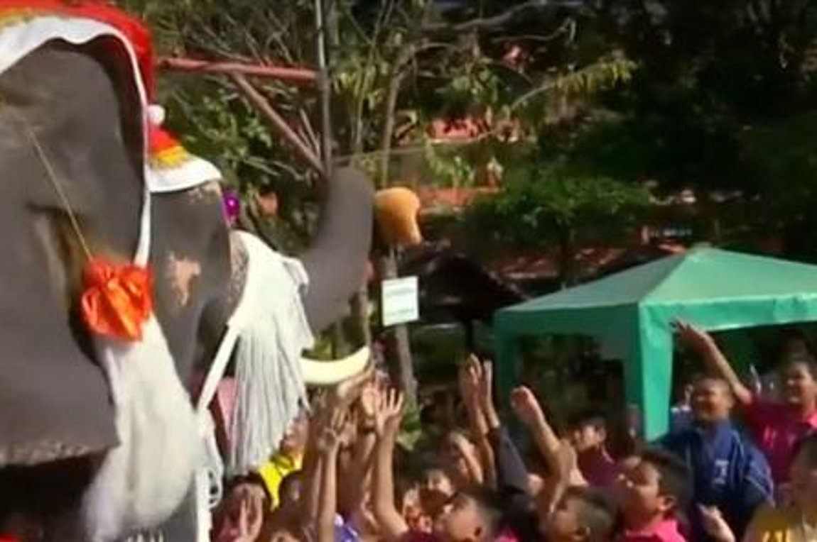 Χριστούγεννα στην Ταϊλάνδη με ελέφαντες αντί για… ταράνδους!