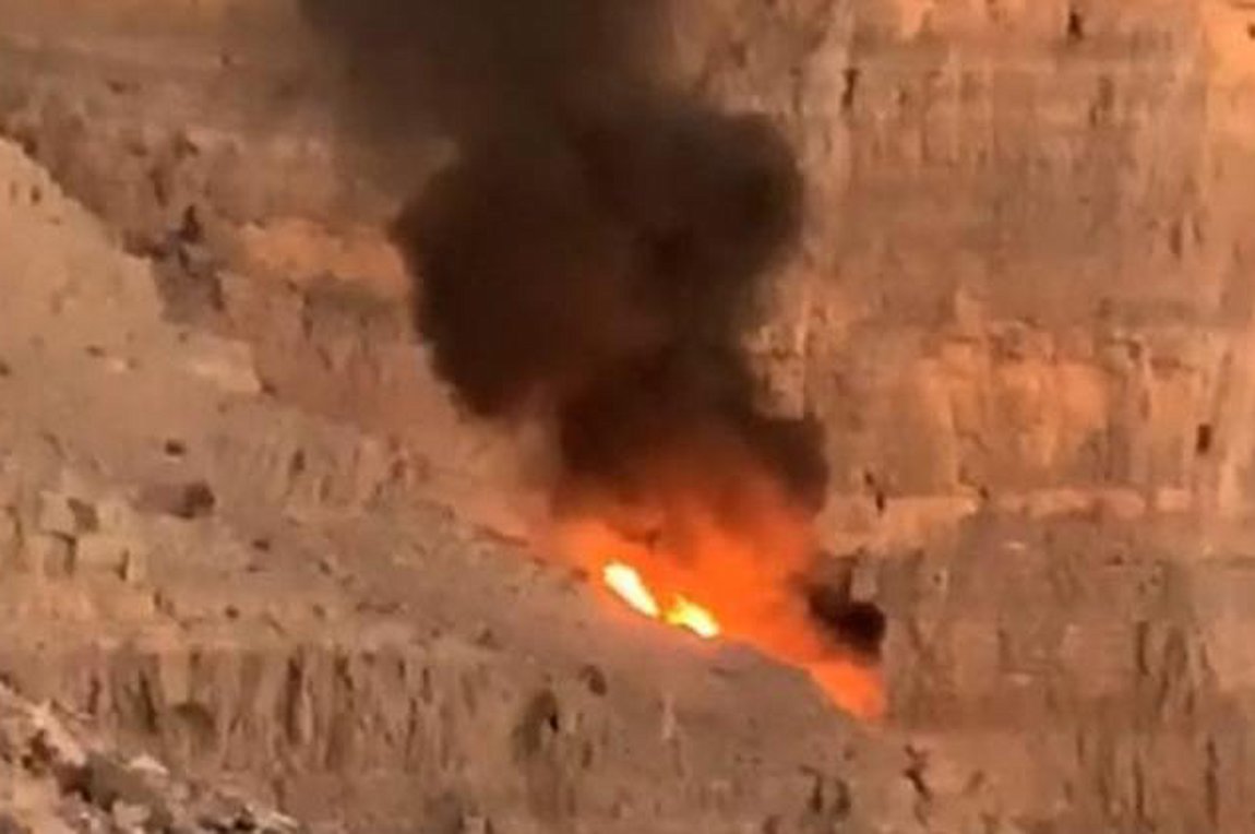 Η στιγμή της συντριβής ελικοπτέρου στα Ηνωμένα Αραβικά Εμιράτα