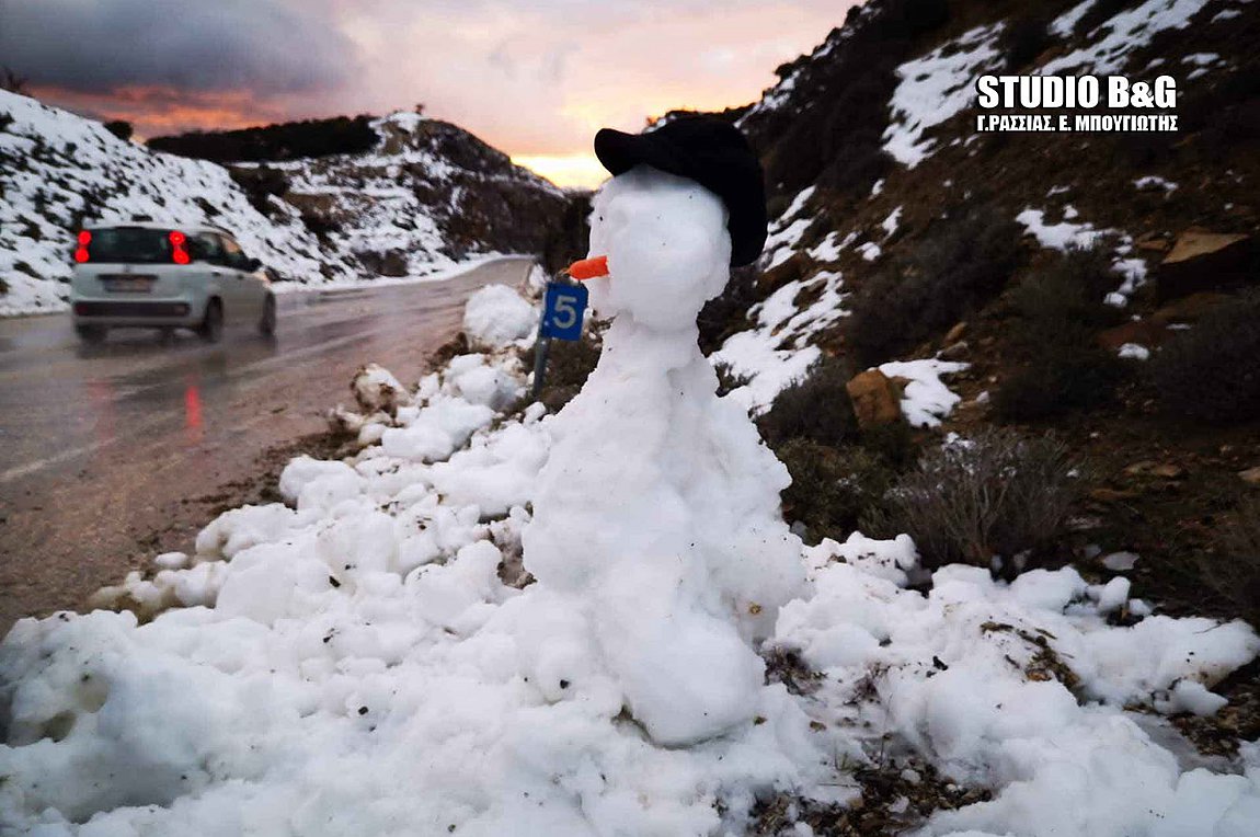 Οδοιπορικό στη χιονισμένη Αργολίδα