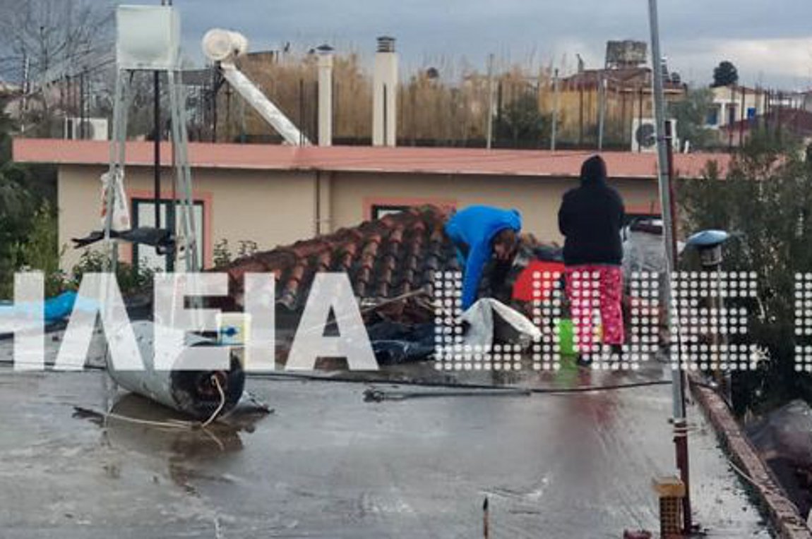 Ανεμοστρόβιλος σάρωσε χωριό στην Ηλεία