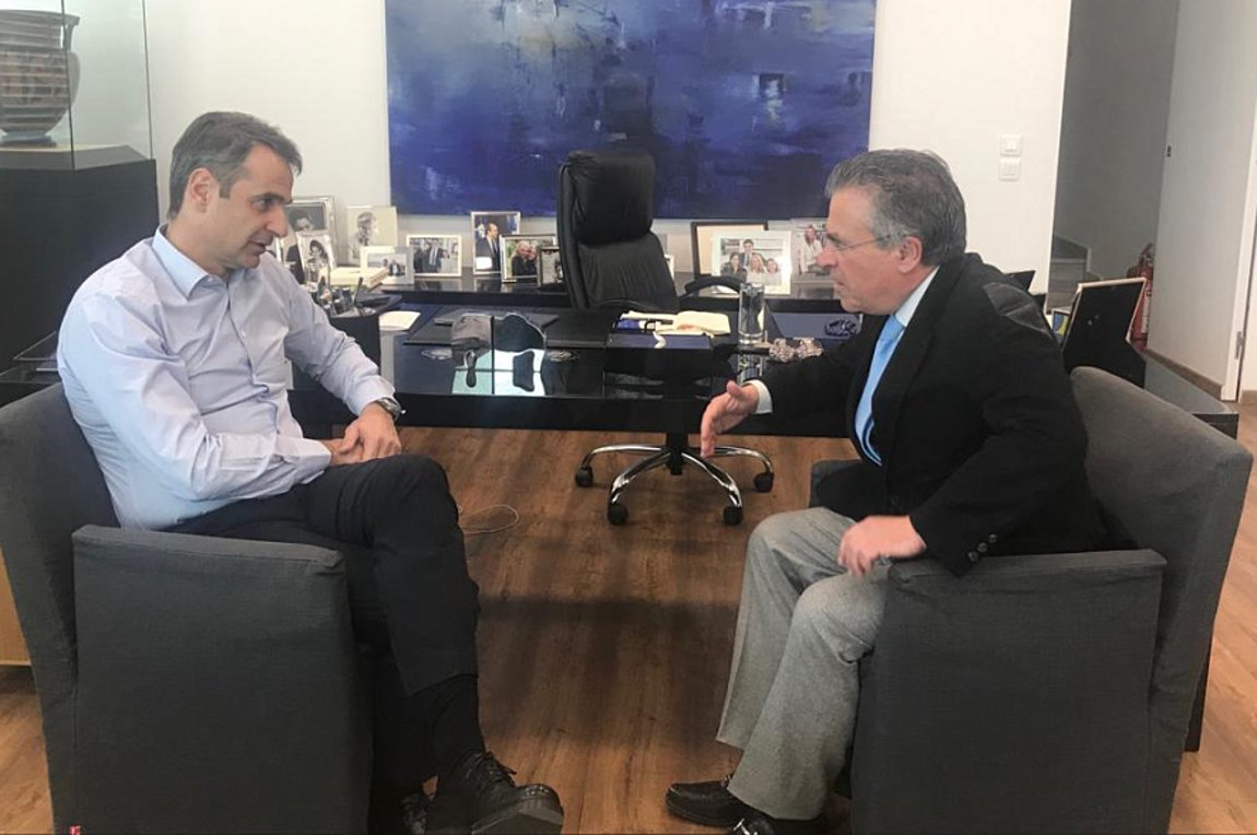 Συνάντηση Μητσοτάκη-Ντινόπουλου