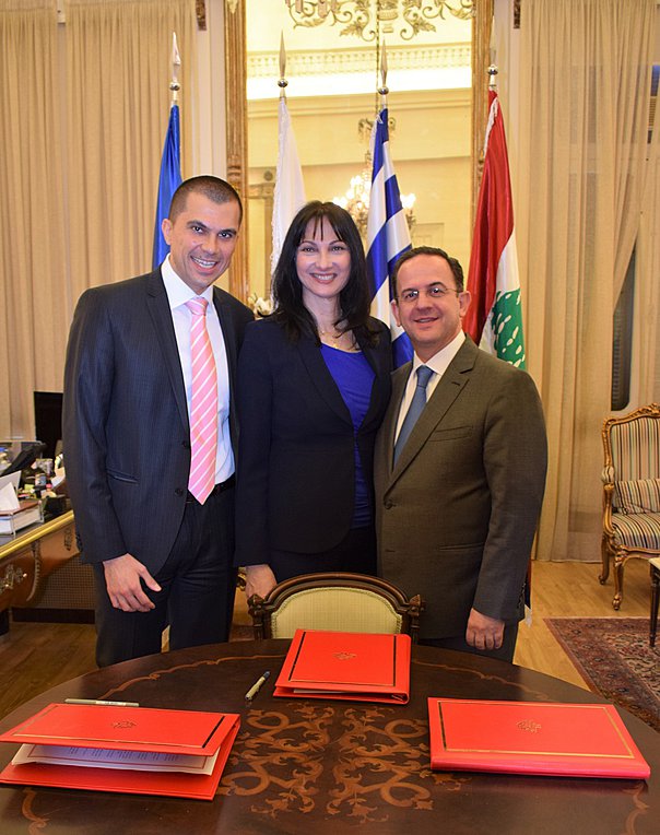 Η Υπουργός Τουρισμού, κα Έλενα Κουντουρά, με τον υφυπουργό Τουρισμού της Κύπρου, κ. Σάββα Περδίο, και τον Υπουργό Τουρισμού του Λιβάνου, κ. Avedis  Guidanian
