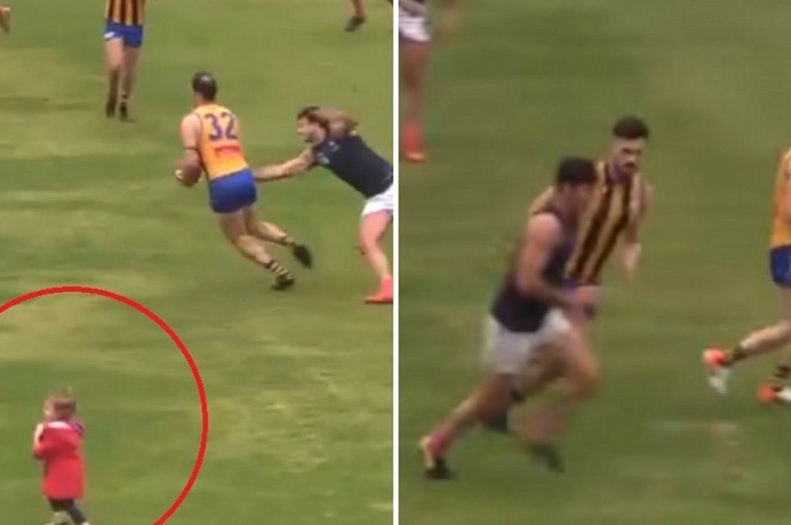 Κοριτσάκι 2 ετών εισέβαλε σε αγώνα ράγκμπι – Σώθηκε από θαύμα