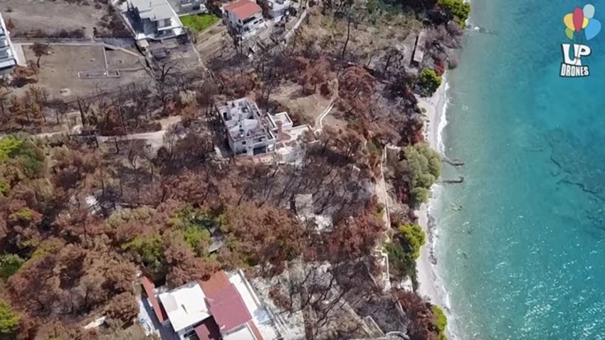 Η Κινέτα και το Μάτι πριν και μετά τη φονική πυρκαγιά – Δείτε το βίντεο από drone