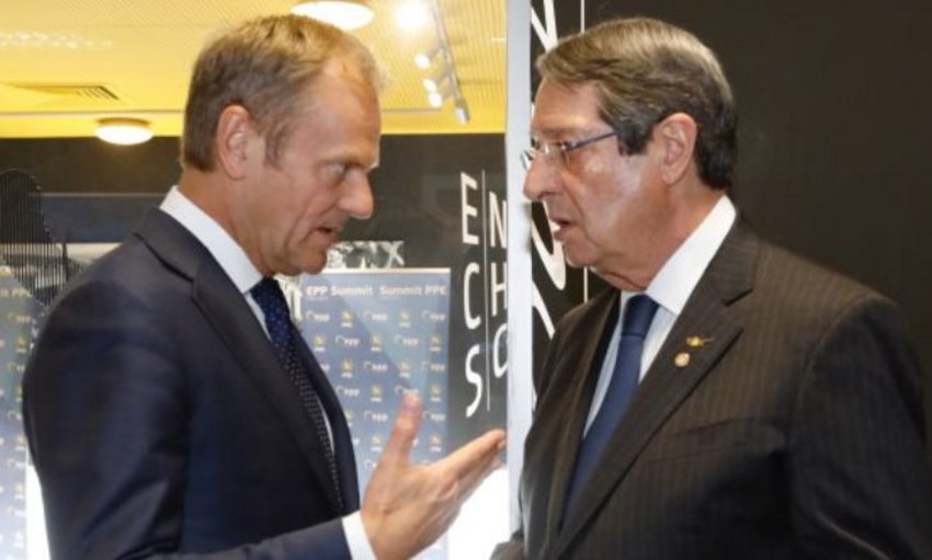 Ο Πρόεδρος Αναστασιάδης ενημέρωσε τον Ντόναλντ Τουσκ για τη νέα παράνομη επέμβαση της Τουρκίας στην κυπριακή ΑΟΖ