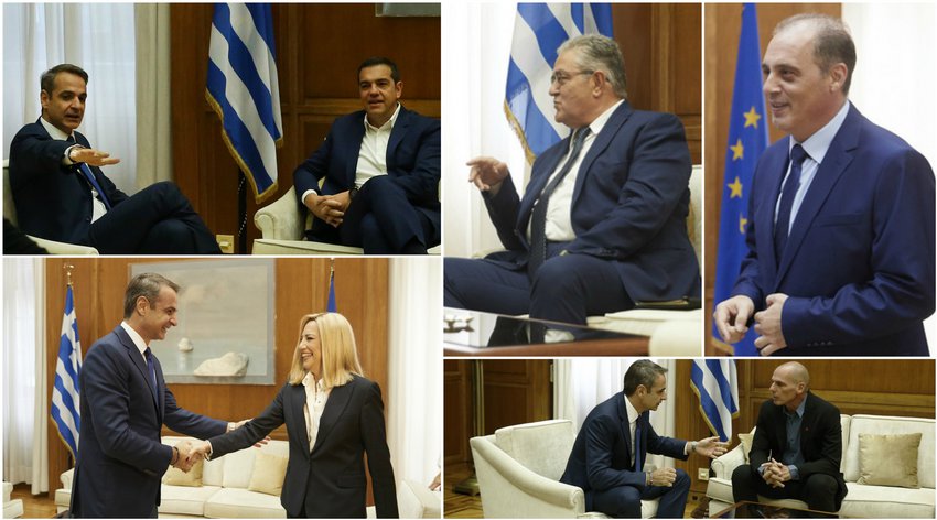 Ο Μητσοτάκης ενημερώνει τους πολιτικούς αρχηγούς - Στις 12:30 η συνάντηση με Τσίπρα