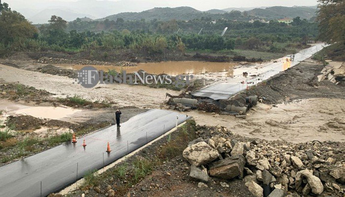 Kακοκαιρία στα Χανιά – «Κόπηκε» η διάβαση στον Κερίτη