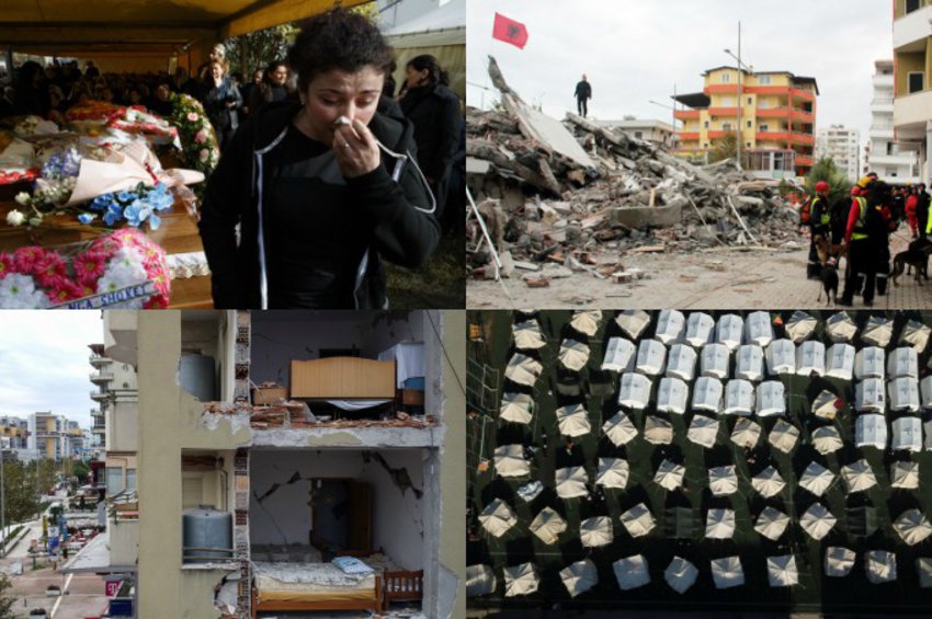 Συγκλονίζουν οι εικόνες από την Αλβανία: Θρήνος στις κηδείες μέσα σε καταυλισμούς