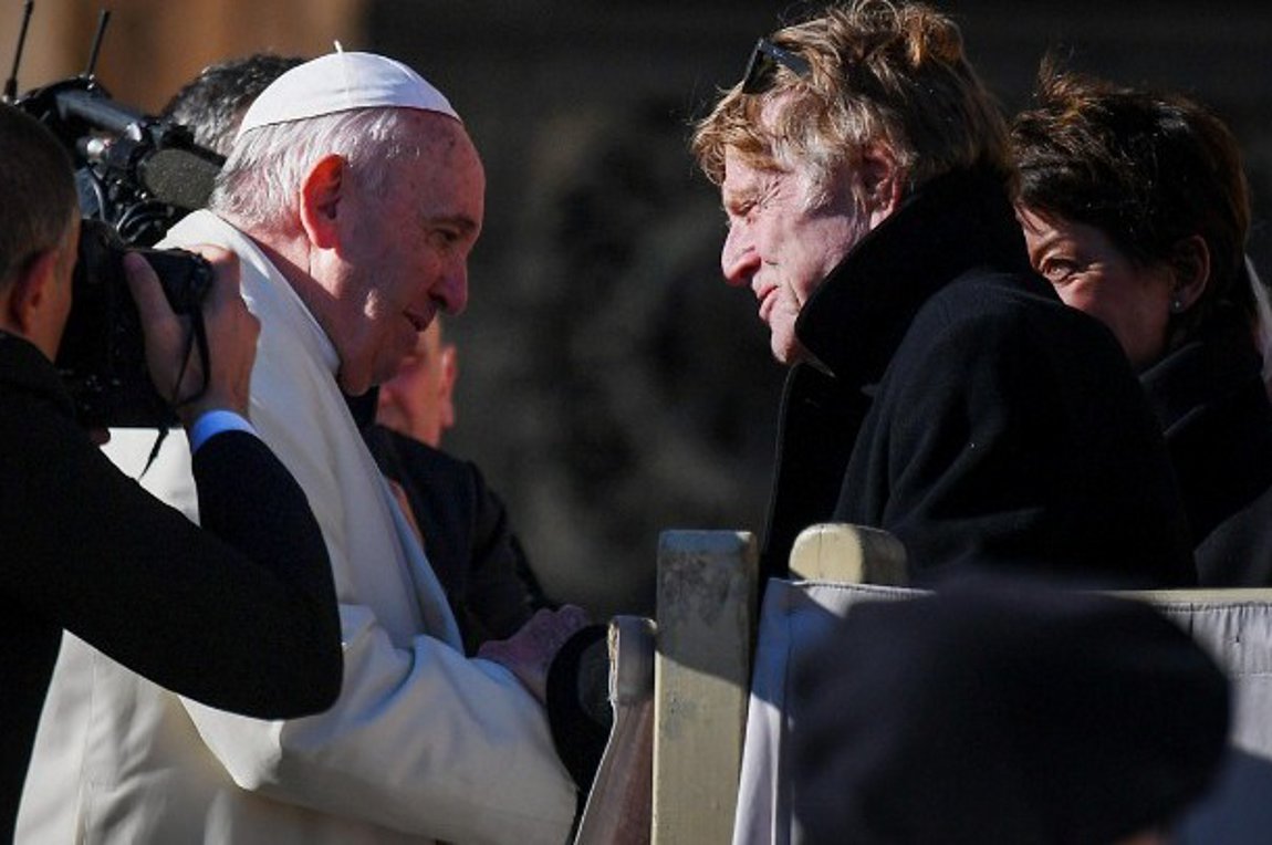 Ο Ρόμπερτ Ρέντφορντ συναντήθηκε με τον πάπα Φραγκίσκο