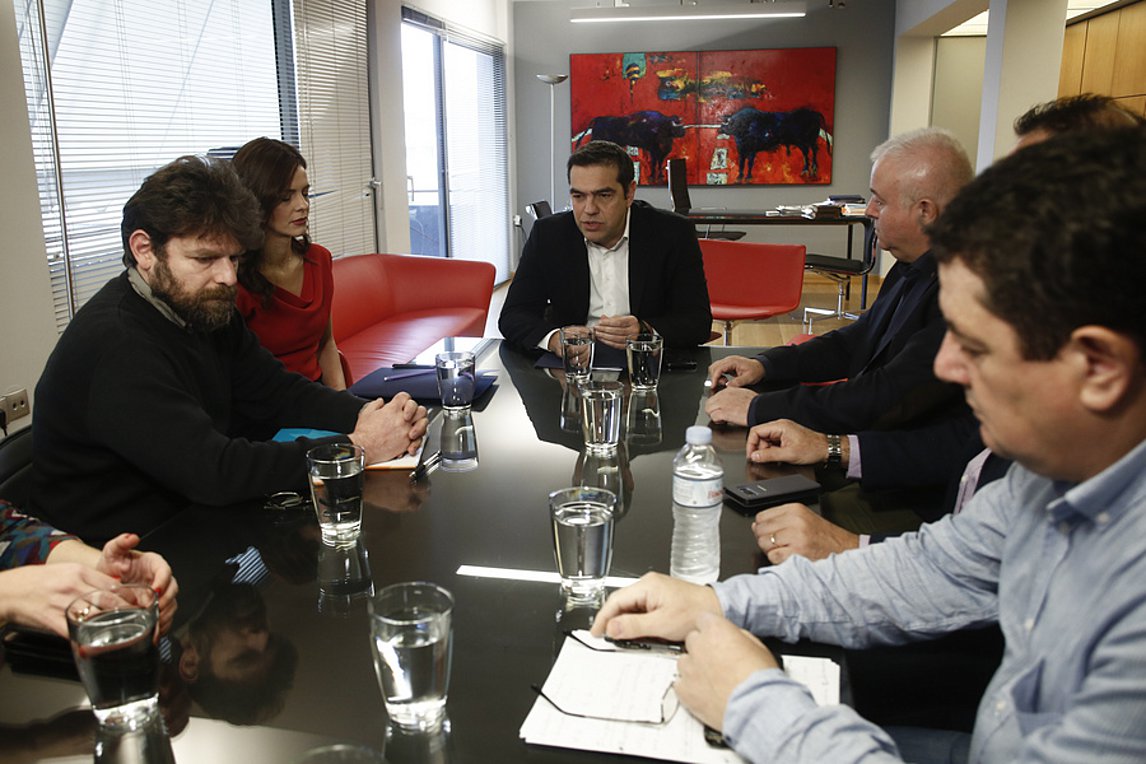 Συνάντηση Τσίπρα με την Ομοσπονδία εργαζομένων ΟΤΕ