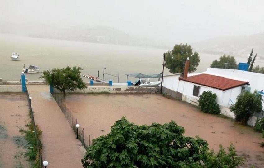 Λέρος: Σοβαρά προβλήματα από τις ισχυρές βροχοπτώσεις
