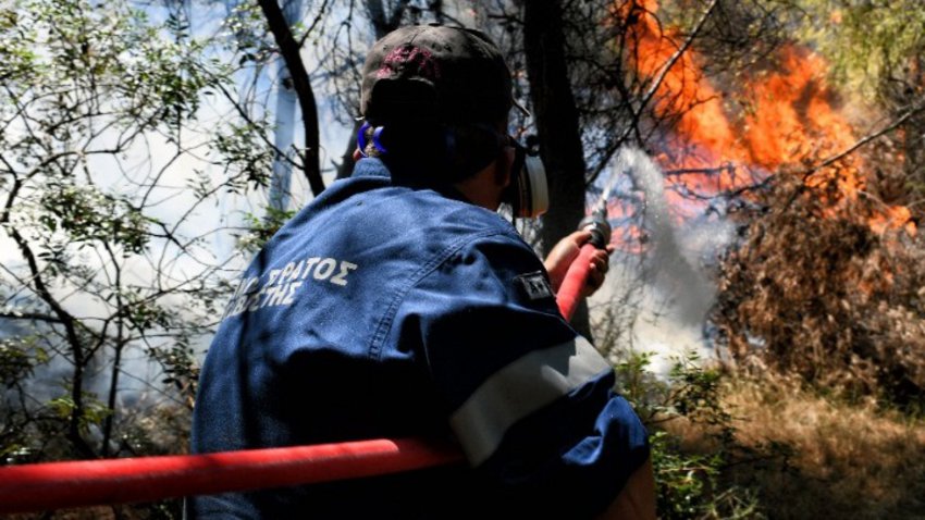 Καλαμάτα: Καλύτερη η εικόνα στο μέτωπο της φωτιάς στο Πεταλίδι