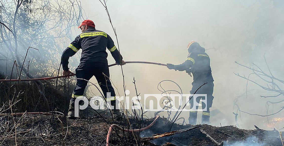 Σε ύφεση η φωτιά στο Γραμματικό Ηλείας