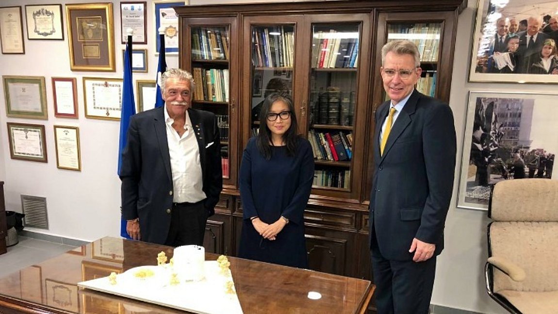 Συνάντηση Τζ. Πάιατ με τον πρόεδρο της ΙΚΘ Δ. Σαλτιέλ