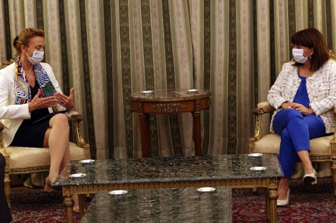 Συνάντηση της Σακελλαροπούλου με τη γγ του Συμβουλίου της Ευρώπης