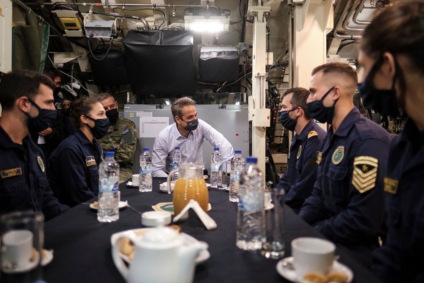 Τι είπε ο πρωθυπουργός στο πλήρωμα του υποβρυχίου «Κατσώνης» στη Σούδα