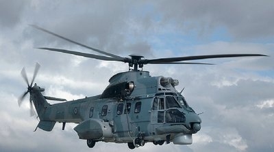 Χίος: Αεροδιακομιδή τραυματία με Super Puma από φορτηγό πλοίο 