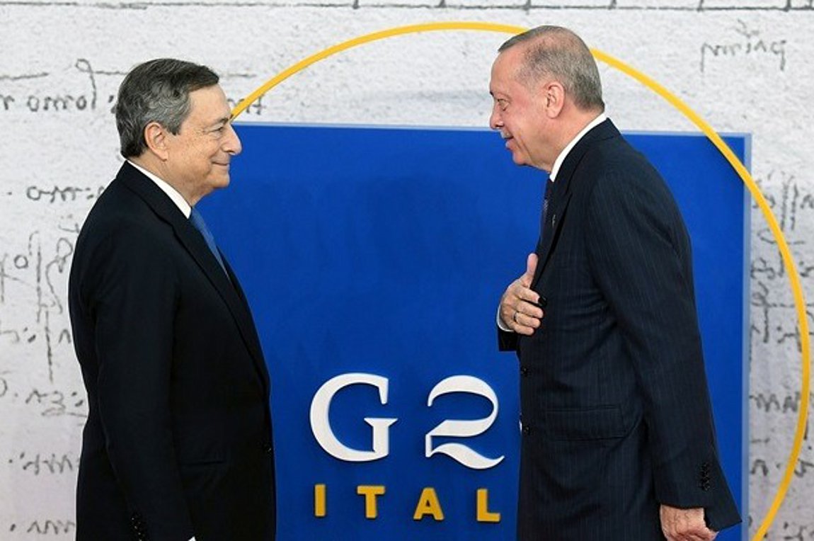 G20: Συνάντηση Ερντογάν με φον ντερ Λάιεν και Ντράγκι στη Ρώμη