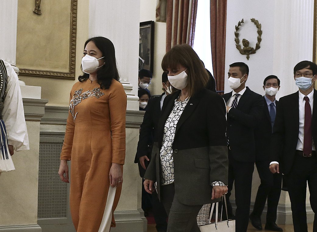 H Κατερίνα Σακελλαρόπουλου συναντήθηκε με την αντιπρόεδρο του Βιετνάμ, Βο Θι Σουάν