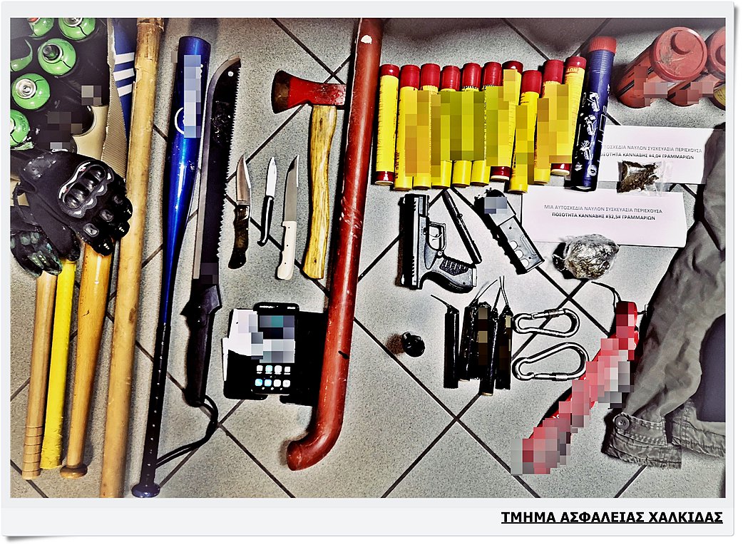 Χαλκίδα: Πέντε συλλήψεις και ευρήματα σε έρευνες για δύο περιστατικά αθλητικής βίας