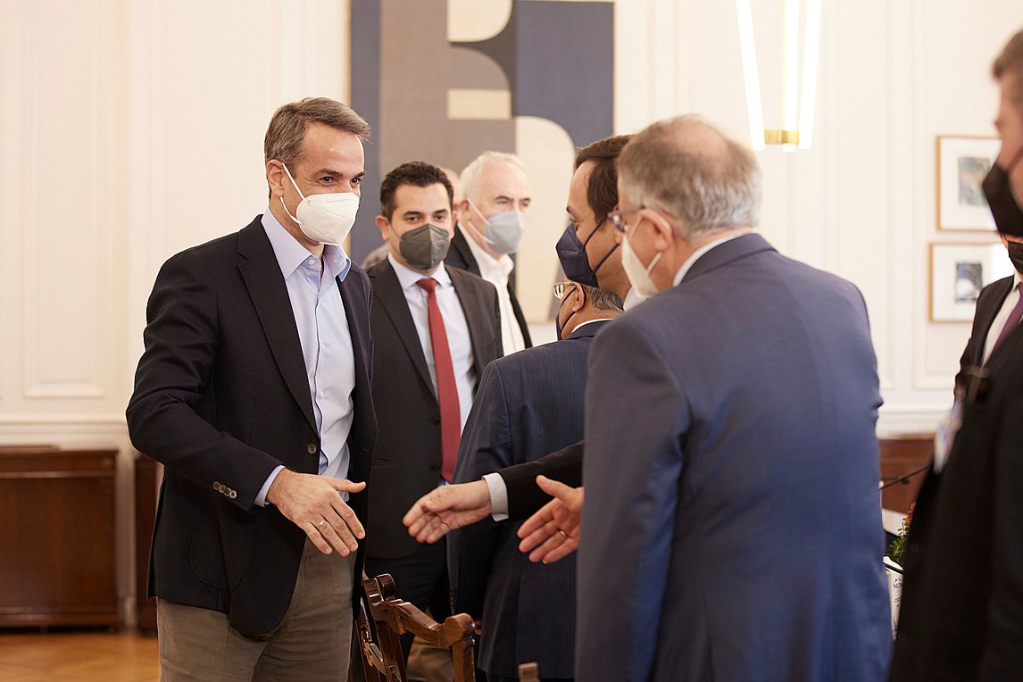 Σύσκεψη του Κυριάκου Μητσοτάκη με τους δημάρχους της Δυτικής Αθήνας