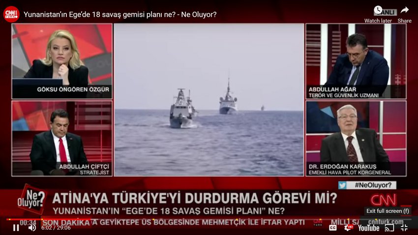 Στο στόχαστρο Τούρκου απόστρατου αντιπτέραρχου η Ελλάδα: «Είναι η νούμερο ένα απειλή...» - ΒΙΝΤΕΟ
