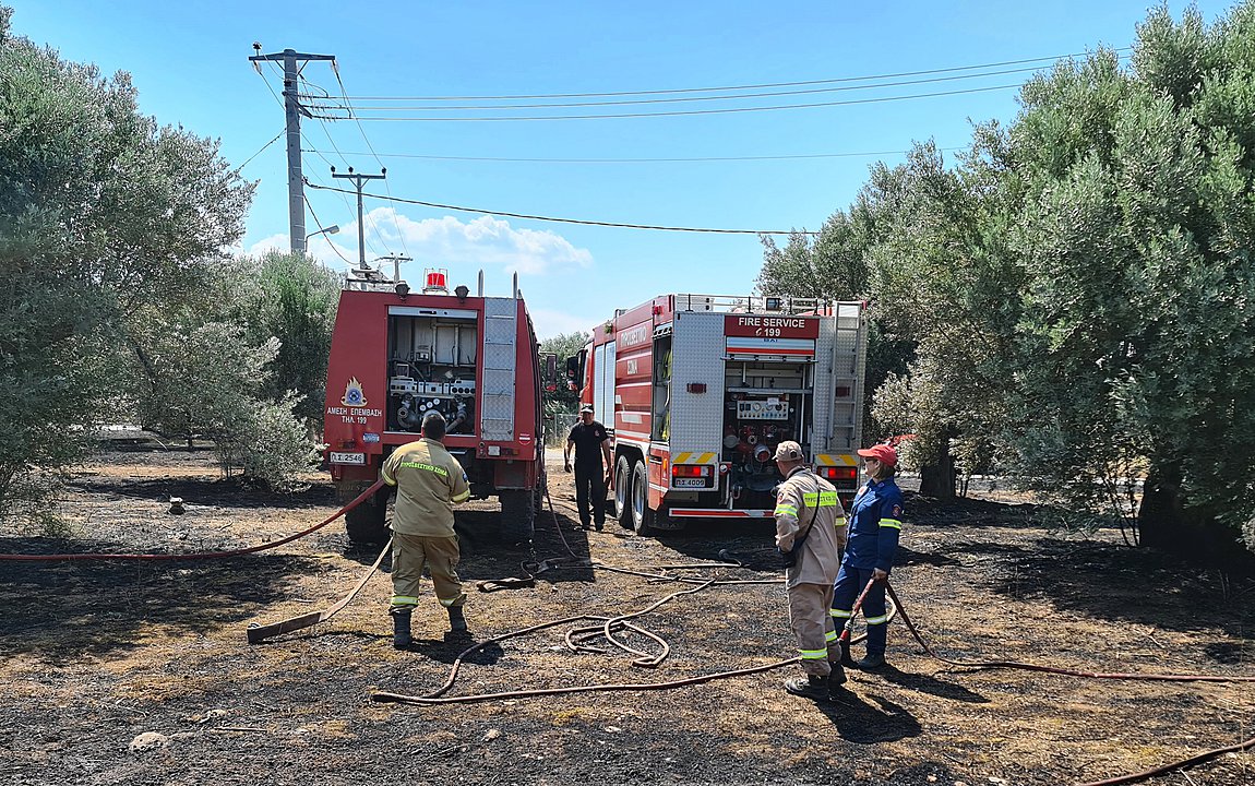 Αρκαδία: Σε εξέλιξη πυρκαγιά σε χαμηλή βλάστηση