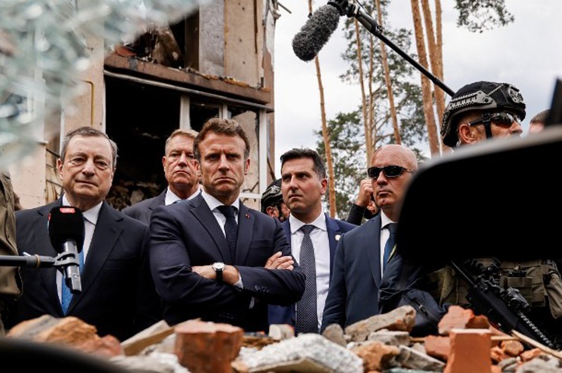 Ουκρανία: Μακρόν, Σολτς, Ντράγκι και Γιοχάνες στο Ιρπίν