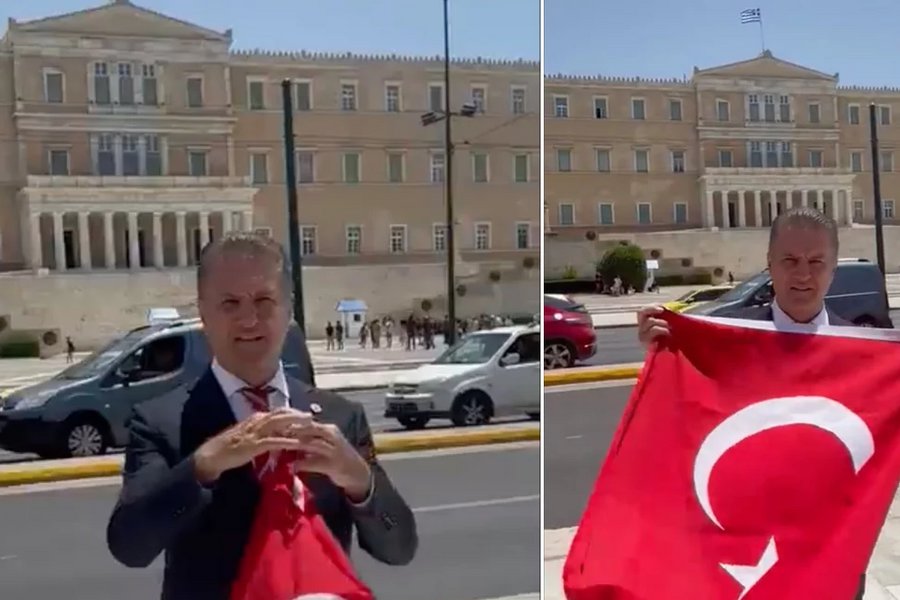 Τούρκος πολιτικός: Ηρθε στην Αθήνα και άνοιξε τουρκική σημαία μπροστά στην Βουλή - ΒΙΝΤΕΟ