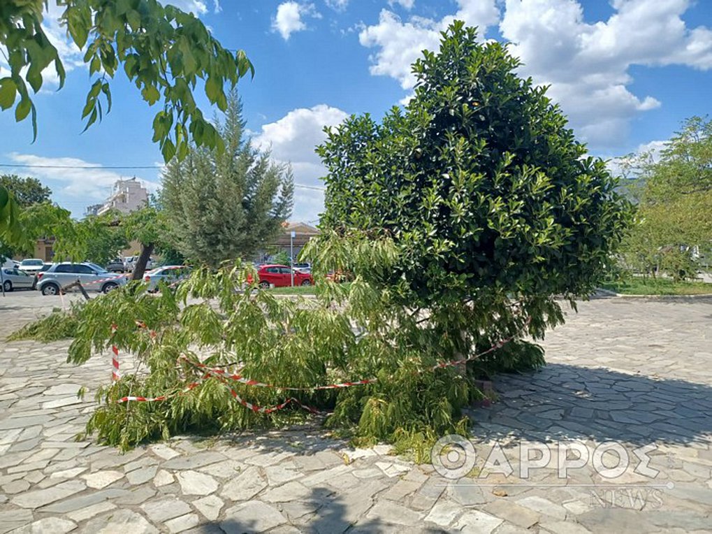 Καλαμάτα: Ανεμοστρόβιλος «σάρωσε» το ιστορικό κέντρο