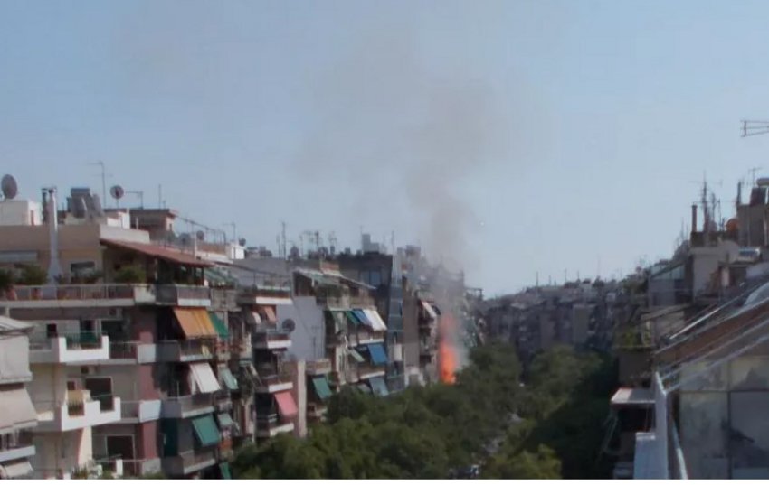 Incendiu într-un magazin cu butelii de gaz din Acharnon: video si foto șoc cu exploziile terifiante, unul rănit