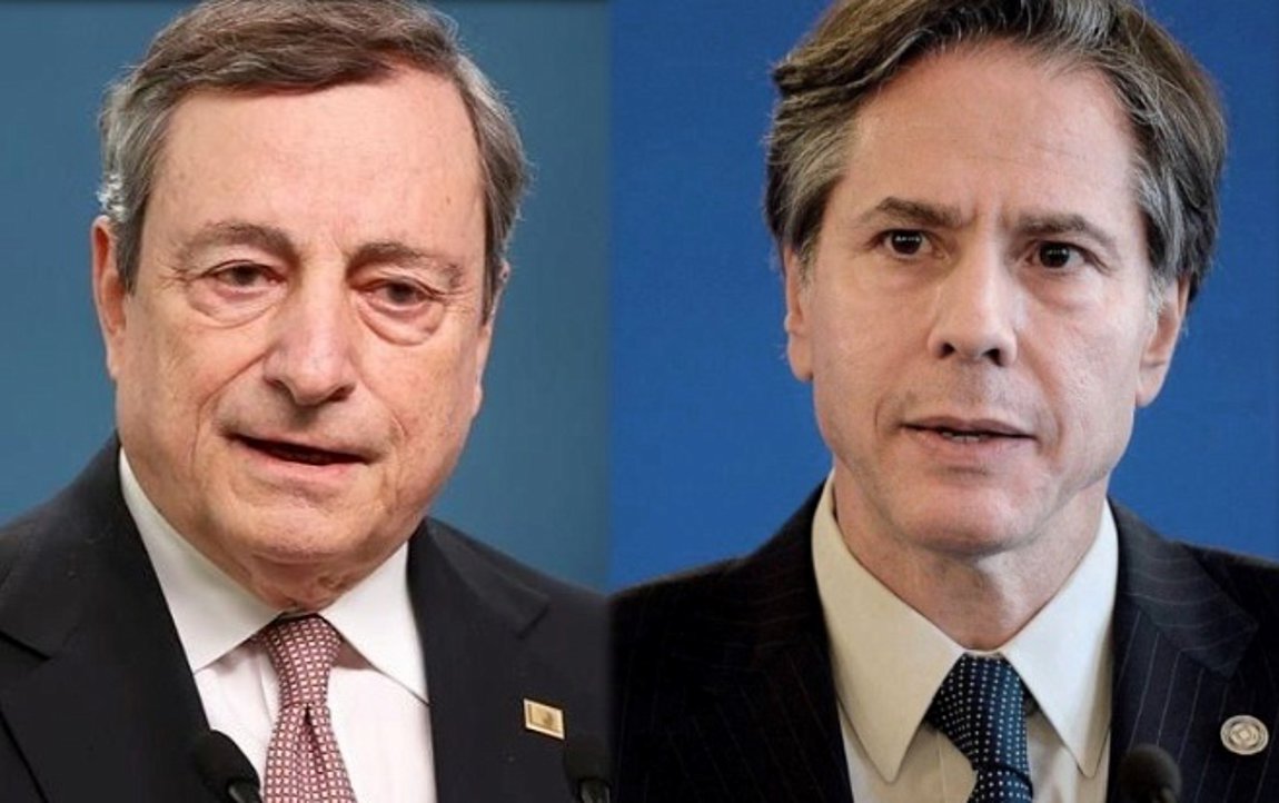 Τηλεφωνική συνομιλία του Μάριο Ντράγκι με τον Άντονι Μπλίνκεν