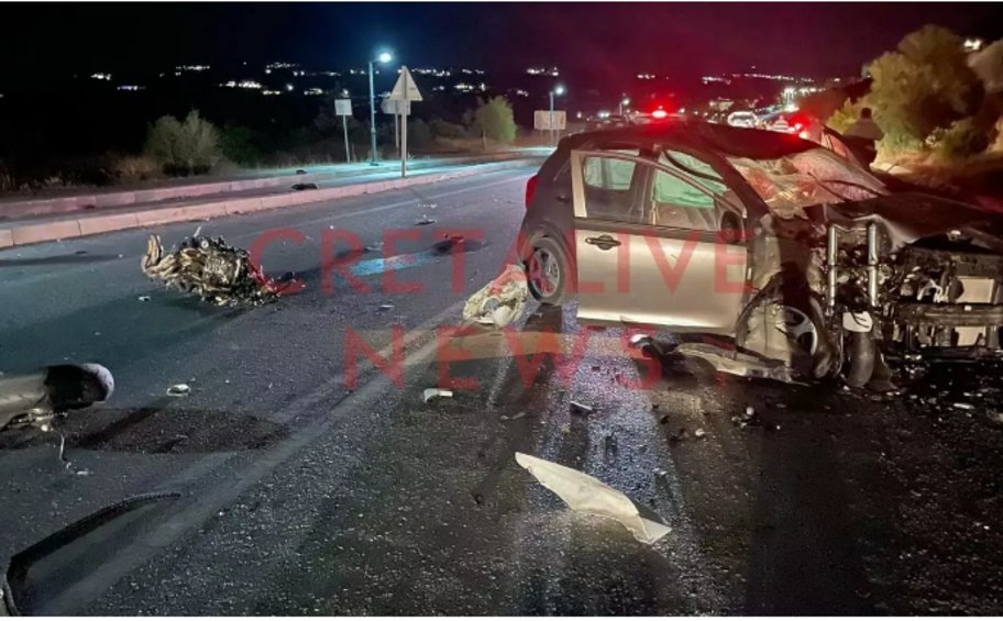 Κρήτη: Νεκρός άνδρας ύστερα από σφοδρή σύγκρουση μηχανής με αυτοκίνητο