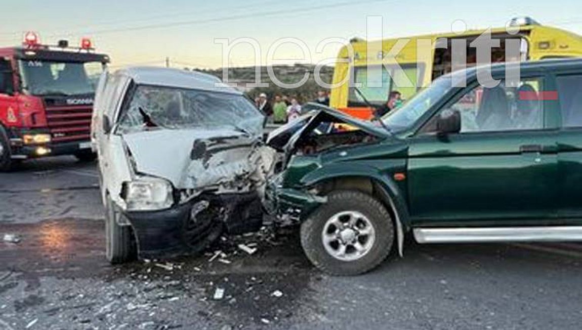 Κρήτη: Σοβαρό τροχαίο με 4 τραυματίες στο Ηράκλειο