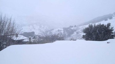 Kακοκαιρία «Μπάρμπαρα»: Στα 20 εκατοστά το χιόνι μέσα στα χωριά του Λασιθίου