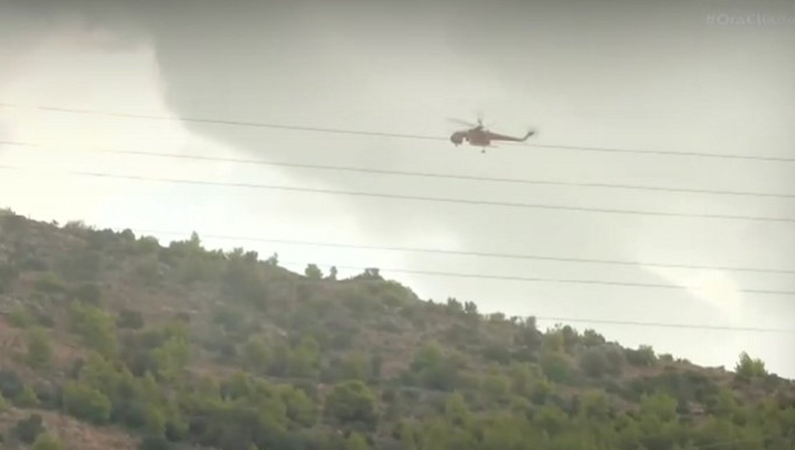 Οριοθετήθηκε η πυρκαγιά στη Νέα Πέραμο – BINTEO