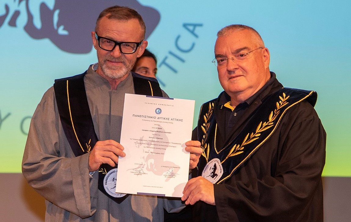 Επίτιμος Διδάκτορας του Πανεπιστημίου Δυτικής Αττικής ο διάσημος συγγραφέας Τζο Νεσμπό