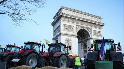 Γαλλία: Κινητοποίηση αγροτών γύρω από την Αψίδα του Θριάμβου στο Παρίσι - ΒΙΝΤΕΟ