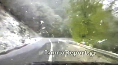 Φθιώτιδα: Χιόνια έπεσαν στα ορεινά της Λαμίας - Βίντεο