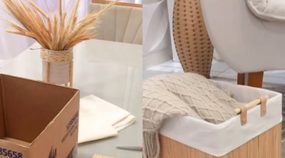 DIY: Πώς να φτιάξετε μπαμπού καλάθια από χαρτόκουτα