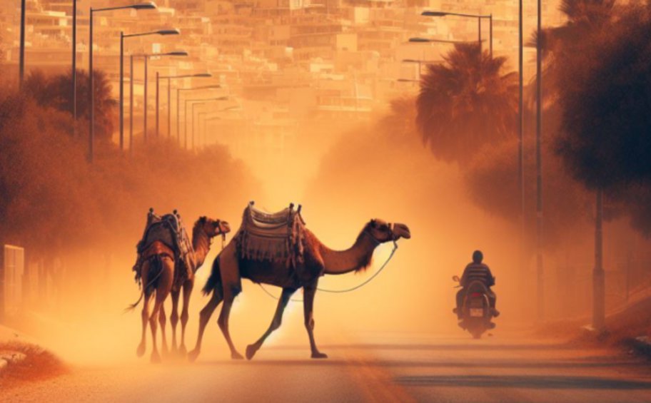 «Minerva red»: Καμήλες στους δρόμους της Αθήνας – Η ανάρτηση της ΕΛ.ΑΣ για την αφρικανική σκόνη και την κίνηση