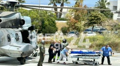 Έκτακτη αεροδιακομιδή για 30χρονο πολυτραυματία από την Κω στο Ηράκλειο - Εικόνες