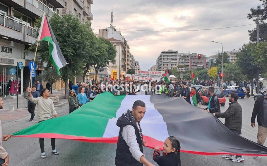 Νέα πορεία υπέρ της Παλαιστίνης στο κέντρο της Θεσσαλονίκης – «Παλαιστίνη Ελεύθερη» - ΒΙΝΤΕΟ