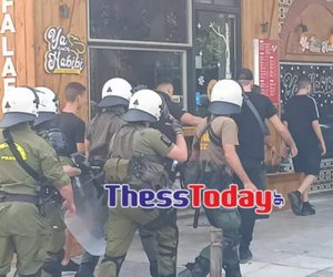 Θεσσαλονίκη: Ένταση με οπαδούς του ΠΑΟΚ γύρω από την Καμάρα – BINTEO 