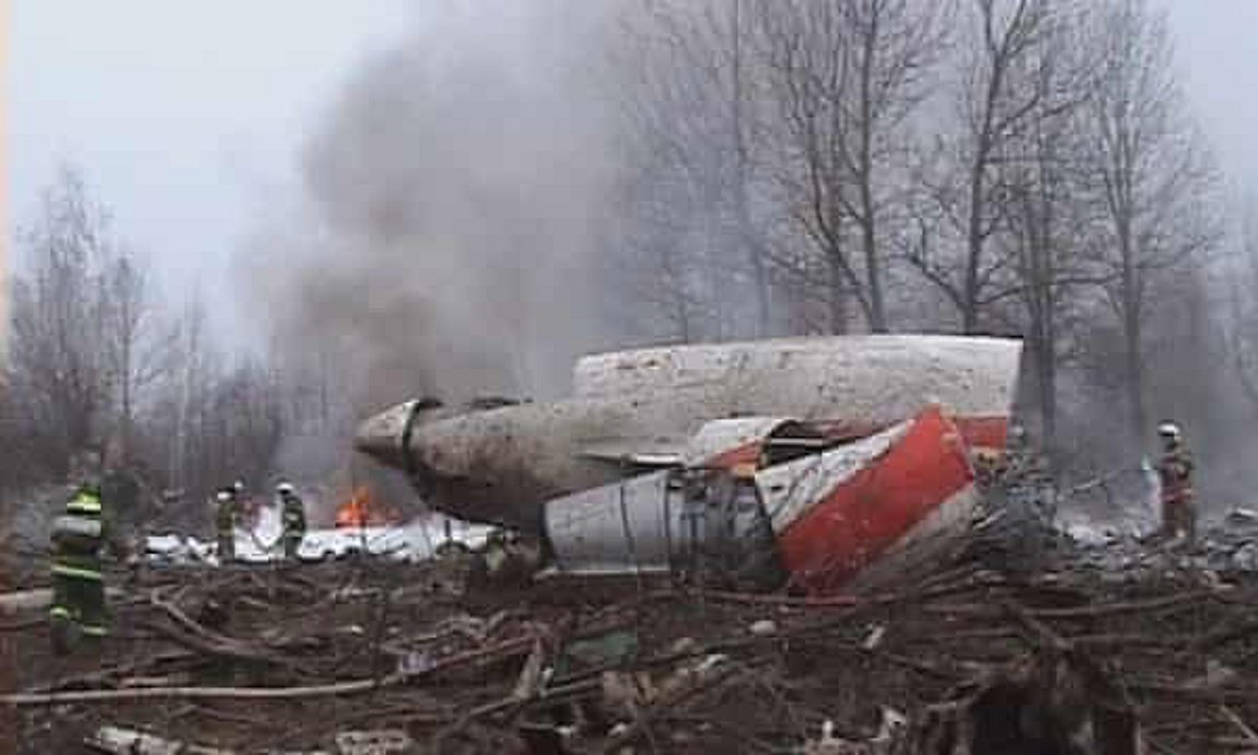 Ότι είχε απομείνει από το Tupolev 154 που μετέφερε τον Πολωνό Πρόεδρο Λεχ Κατσίνσκι τον Απρίλιο του 2010
