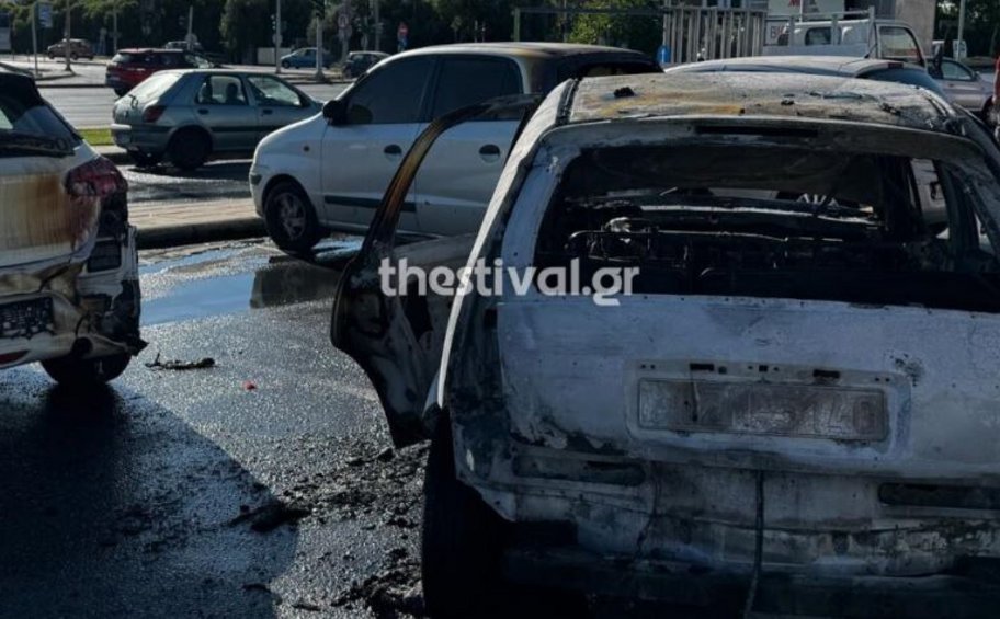 Θεσσαλονίκη: Στις φλόγες αυτοκίνητο έξω από εμπορικό κέντρο – Επεκτάθηκε και σε άλλα ΙΧ - ΒΙΝΤΕΟ
