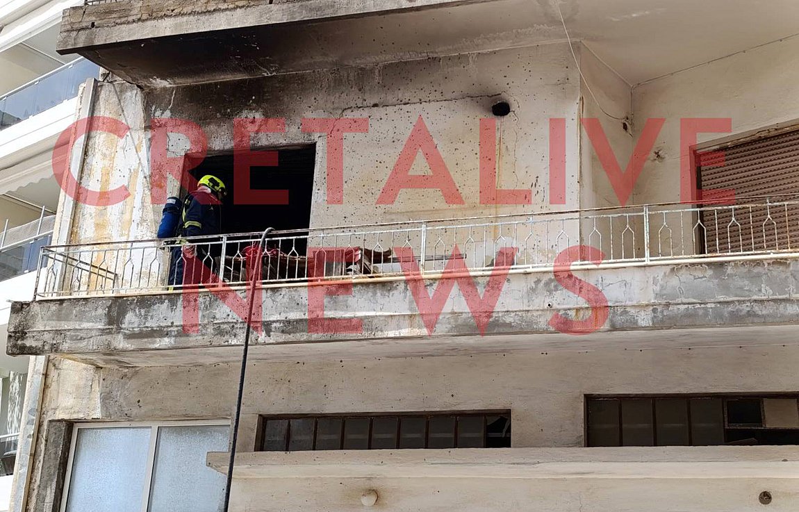 Ηράκλειο: Πυρκαγιά σε εγκαταλελειμμένο κτίριο