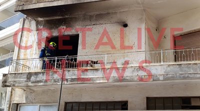 Ηράκλειο: Πυρκαγιά σε εγκαταλελειμμένο κτίριο