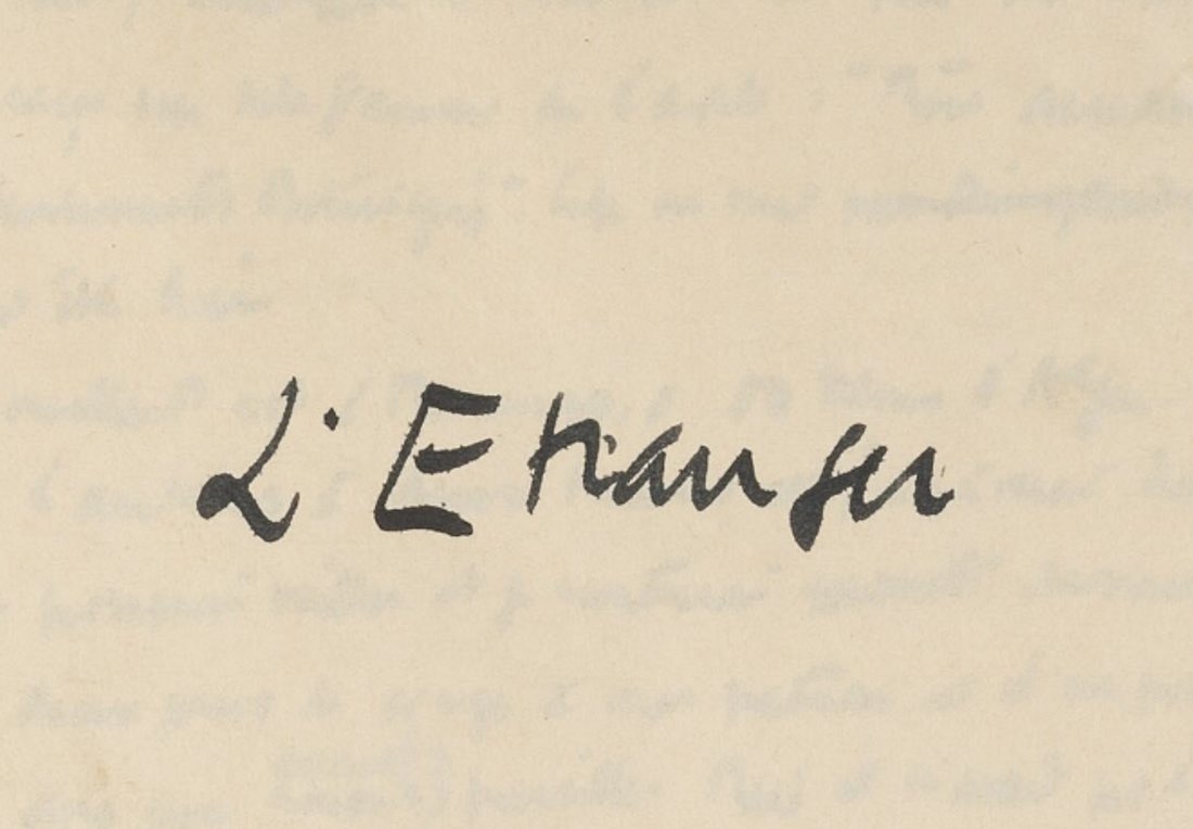 Στο σφυρί χειρόγραφο του «Ξένου» του Αλμπέρ Καμύ